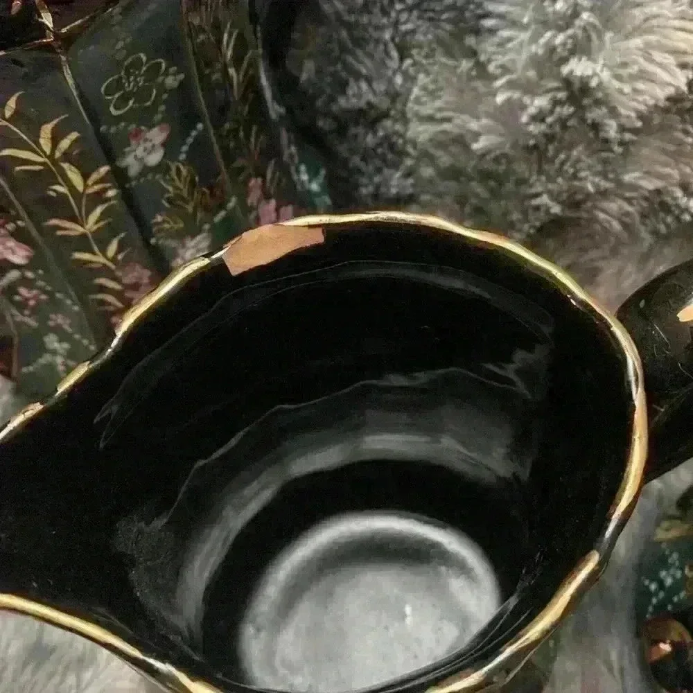 3 Black Glazed Pottery  antique style water jugs - Picture 15 of 15